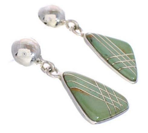 Sterling Silver Jewelry And Turquoise Post Dangle Earrings PX32543